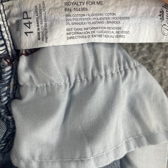 Royalty For Me Jeans Womens 14P x26 Blue Ankle High-Rise Skinny Petite Rip Tear - Picture 14 of 15